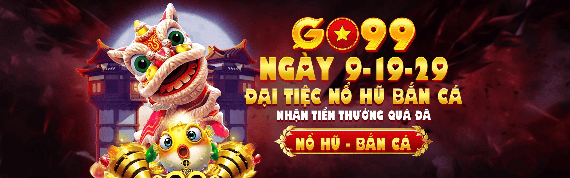 Banner chính thức GO99 với không gian giải trí trực tuyến